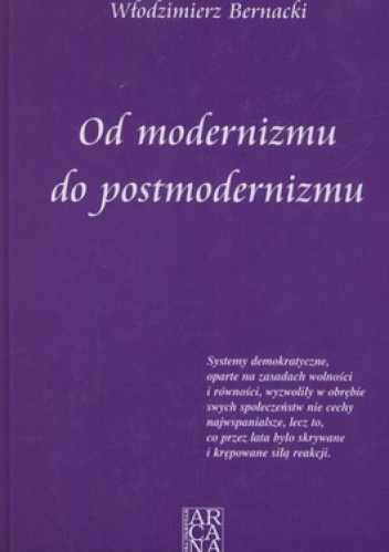 Okładka: Włodzimierz Bernacki - Od modernizmu do postmodernizmu