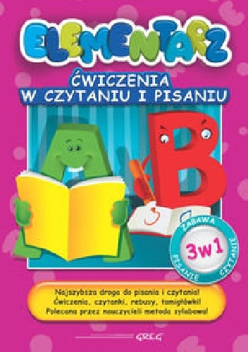 Okładka: Marta Kurdziel - Ćwiczenia w czytaniu i pisaniu. Elementarz