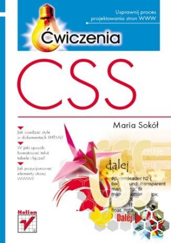 Okładka: Maria Sokół - CSS. Ćwiczenia