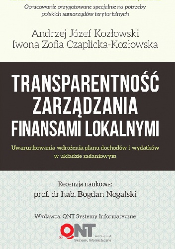 Okładka: Andrzej Józef Kozłowski - Transparentność zarządzania finansami lokalnymi