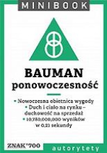 Okładka: Zygmunt Bauman - Bauman [ponowoczesność]