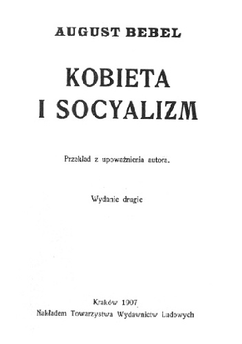 Okładka: August Bebel - Kobieta i socjalizm