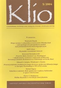 Okładka: Krzysztof Mikulski - Klio. Czasopismo poświęcone dziejom Polski i powszechnym 5/2004