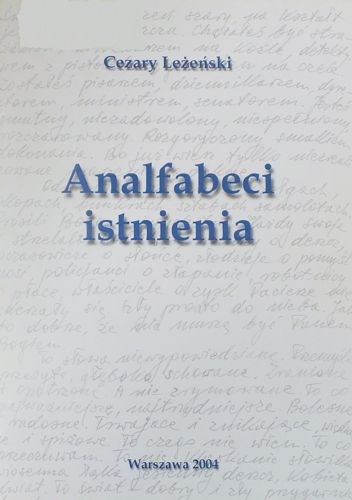 Okładka: Cezary Leżeński - Analfabeci istnienia