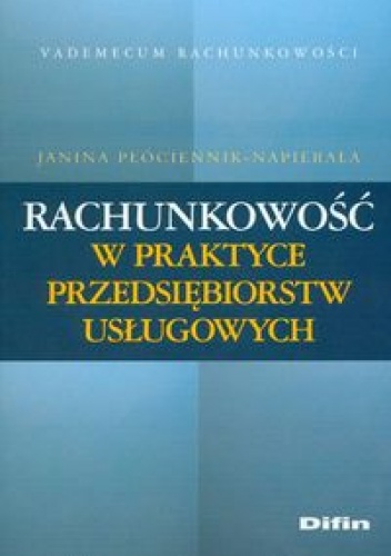 Okładka: Janina Płóciennik-Napierała - Rachunkowość w praktyce przedsiębiorstw usługowych