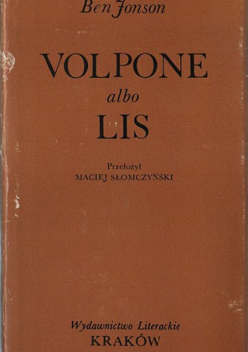 Okładka: Ben Jonson - Volpone albo Lis