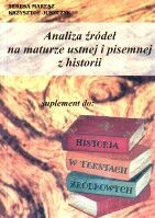 Okładka: Teresa Maresz - Analiza źródeł na maturze ustnej i pisemnej z historii