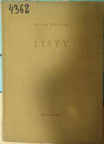 Okładka: Julian Apostata - Listy
