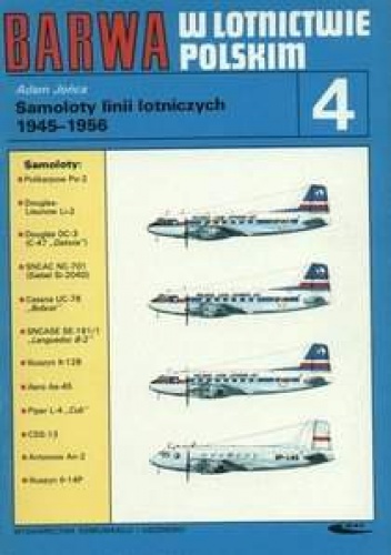 Okładka: Adam Jońca - Samoloty linii lotniczych 1945-1956
