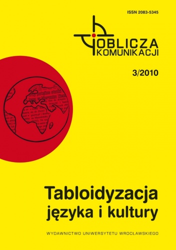 Okładka: Irena Kamińska-Szmaj - Tabloidyzacja języka i kultury