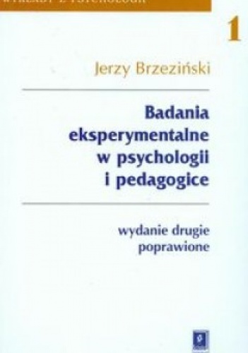 Okładka: Jerzy Brzeziński - Badania eksperymentalne w psychologii i pedagogice
