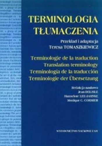Okładka:  - Terminologia tłumaczenia