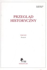Okładka: Michał Tymowski - Przegląd Historyczny rok 2003 nr 4 tom XCIV