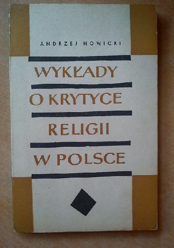 Okładka: Andrzej Nowicki - Wykłady o krytyce religii w Polsce