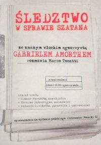 Okładka: Marco Tosatti - Śledztwo w sprawie szatana