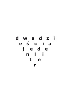 Okładka: Zenon Fajfer - dwadzieścia jeden liter / ten letters