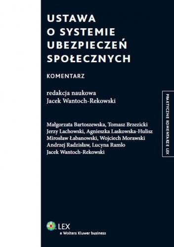 Okładka: Jacek Wantoch-Rekowski - Ustawa o systemie ubezpieczeń społecznych. Komentarz