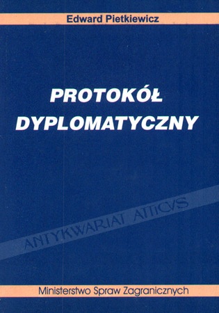 Okładka: Edward Pietkiewicz - Protokół dyplomatyczny