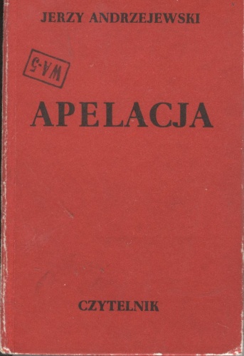 Okładka: Jerzy Andrzejewski - Apelacja
