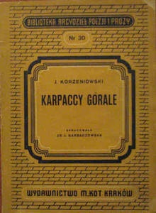 Okładka: Józef Korzeniowski - Karpaccy górale