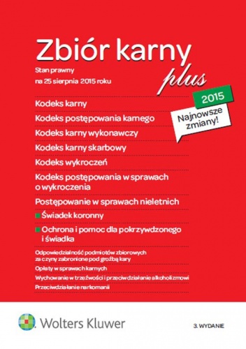 Okładka:  praca zbiorowa - Zbiór karny PLUS 2015