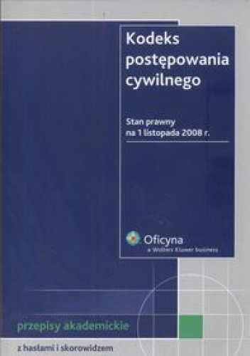 Okładka: Małgorzata Buczna - Kodeks postępowania cywilnego /Przepisy akademickie