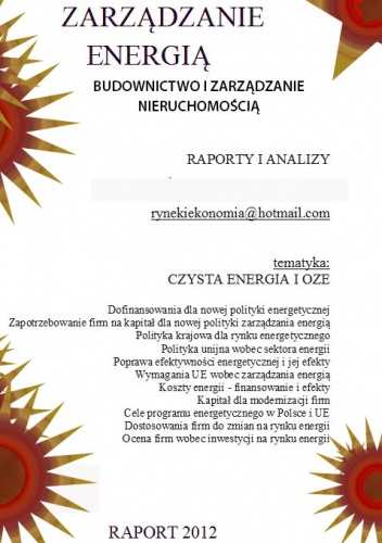 Okładka:  praca zbiorowa - ZARZADZANIE  ENERGIA