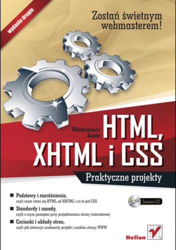 Okładka: Włodzimierz Gajda - HTML, XHTML i CSS. Praktyczne projekty. Wydanie II