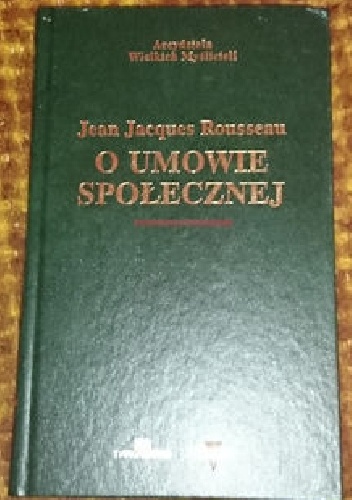 Okładka: Jean Jacques Rousseau - O umowie społecznej