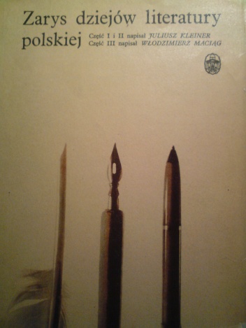 Okładka: Juliusz Kleiner - Zarys dziejów literatury polskiej