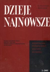 Okładka: Tadeusz Wolsza - Dzieje najnowsze 2/2005