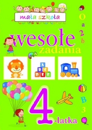 Okładka: Elżbieta Lekan - Wesołe zadania 4-latka. Mała szkoła