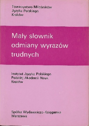 Okładka: Henryk Wróbel - Mały słownik odmiany wyrazów trudnych