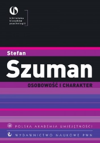 Okładka: Stefan Szuman - Osobowość i charakter