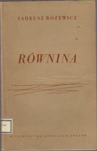 Okładka: Tadeusz Różewicz - Równina
