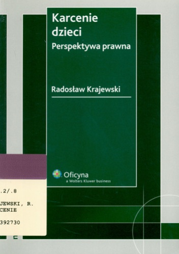 Okładka: Radosław Krajewski - Karcenie dzieci. Perspektywa prawna