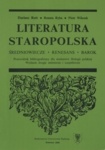 Okładka: Dariusz Rott - Literatura staropolska. Średniowiecze—Renesans—Barok. Przewodnik bibliograficzny dla studentów filologii polskiej