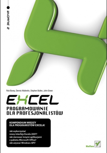 Okładka: Rob Bovey - Excel. Programowanie dla profesjonalistów. Wydanie II