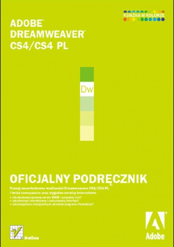 Okładka:  Adobe Creative Team - Adobe Dreamweaver CS4/CS4 PL. Oficjalny podręcznik