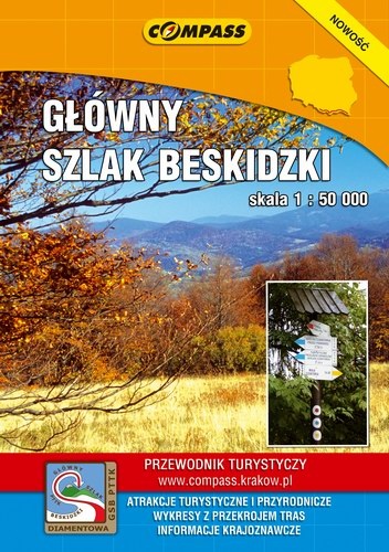 Okładka: Agata Kapłon - Główny Szlak Beskidzki 1:50 000 Przewodnik turystyczny