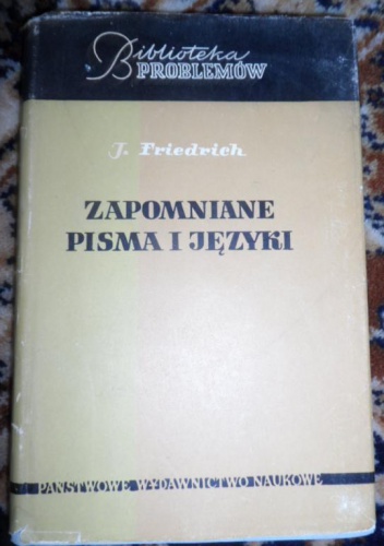 Okładka: Johannes Friedrich - Zapomniane pisma i języki