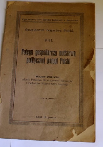 Okładka: Wacław Olszewicz - Potęga gospodarcza potęgą polityczną Polski