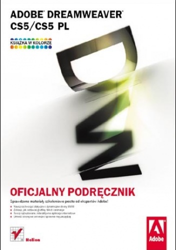 Okładka:  Adobe Creative Team - Adobe Dreamweaver CS5/CS5 PL. Oficjalny podręcznik