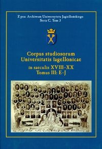 Okładka: Krzysztof Stopka - Corpus studiosorum Universitatis Iagellonicae