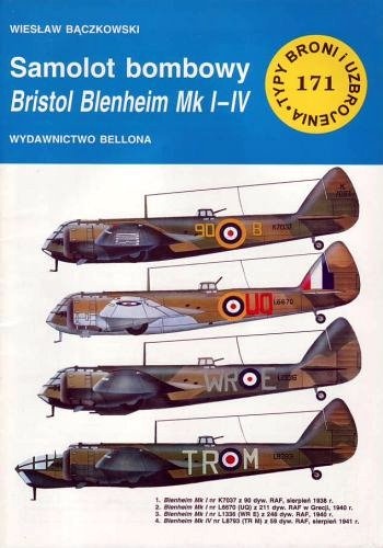 Okładka: Wiesław Bączkowski - Samolot bombowy Bristol Blenheim Mk I-IV'