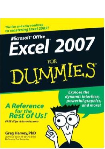 Okładka: Greg Harvey - Microsoft Excel 2007 for dummies