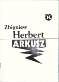 Okładka: Zbigniew Herbert - Arkusz