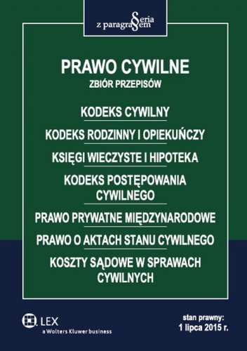 Okładka:  praca zbiorowa - Prawo cywilne. Zbiór przepisów
