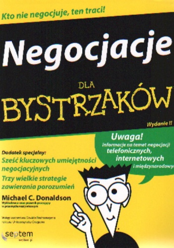 Okładka: Michael C. Donaldson - Negocjacje dla bystrzaków. Wydanie II