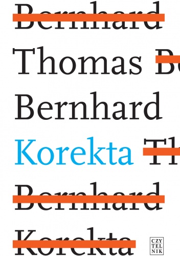 Okładka: Thomas Bernhard - Korekta